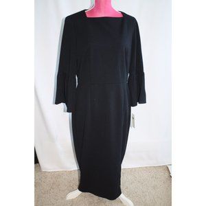 NWT Donna Morgan Long Sleeve Black Maxi Dress Women Size 12